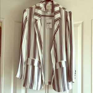 Vertical Striped Black and White Jacket